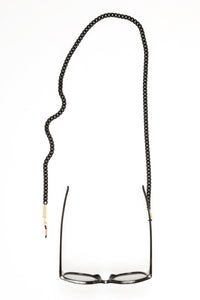 Turin: necklace and chain for men's glasses in cotton and steel elements