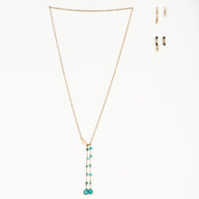 Load image into Gallery viewer, Tulum: necklace and glasses chain with turquoise Aulite

