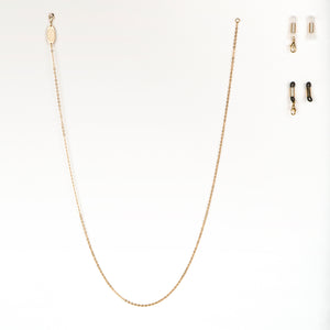 Florence: 24K gold plated necklace and glasses chain